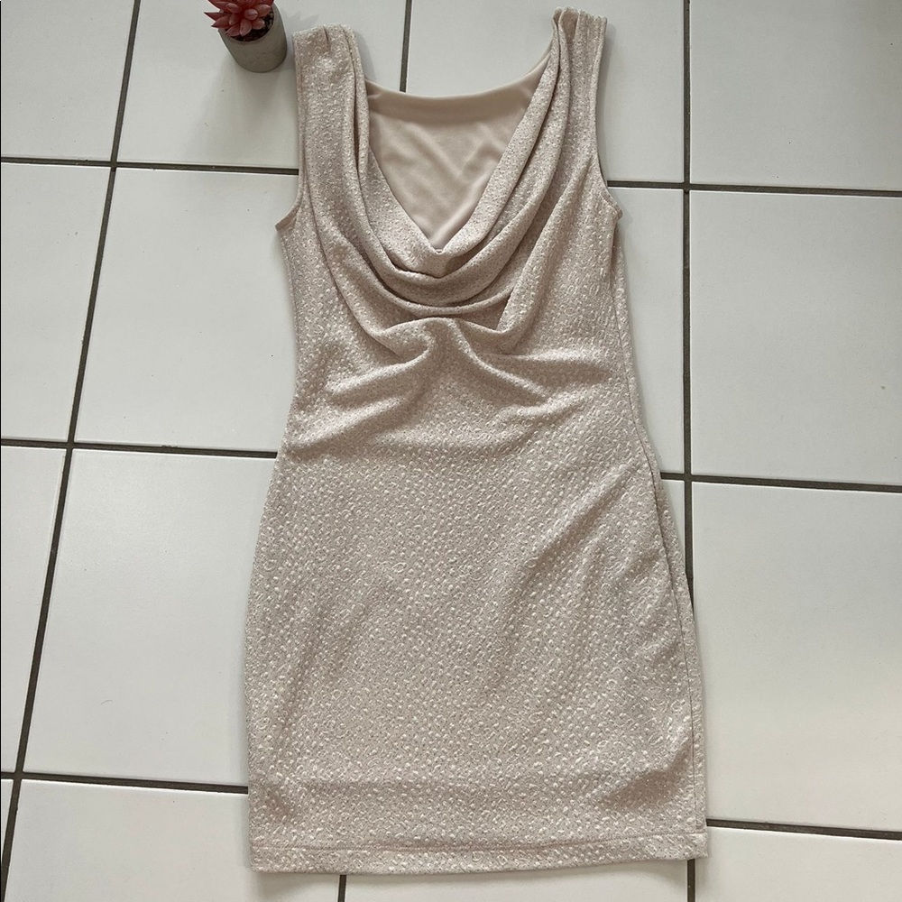 •Cream Classy Dress•
